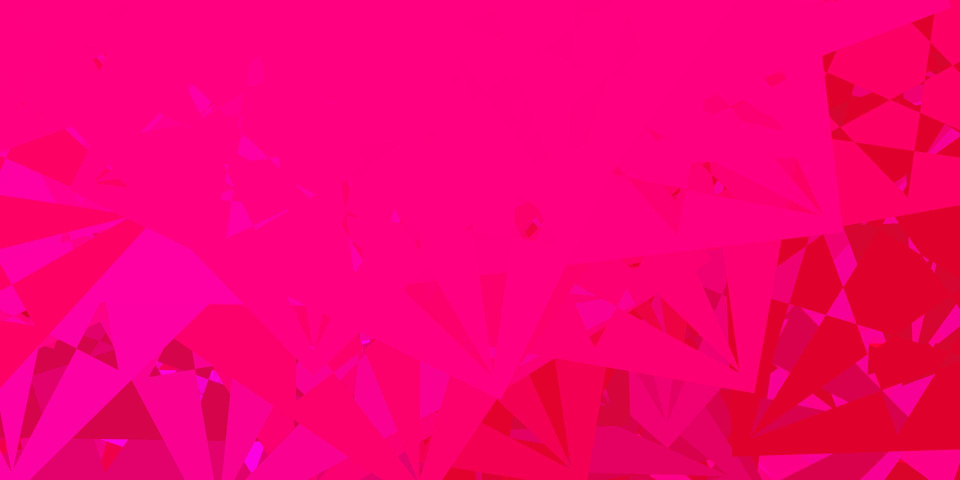Fondo de vector rosa oscuro con formas poligonales.