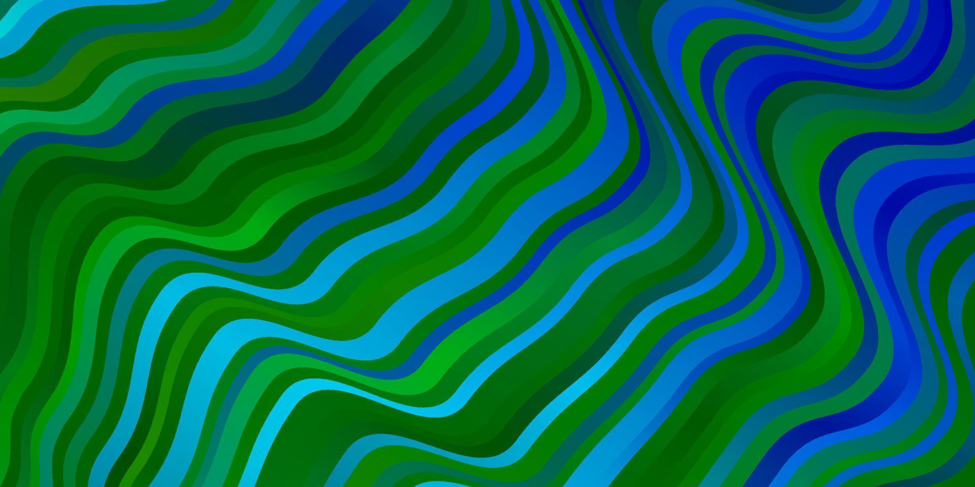 Fondo de vector azul claro, verde con líneas dobladas.