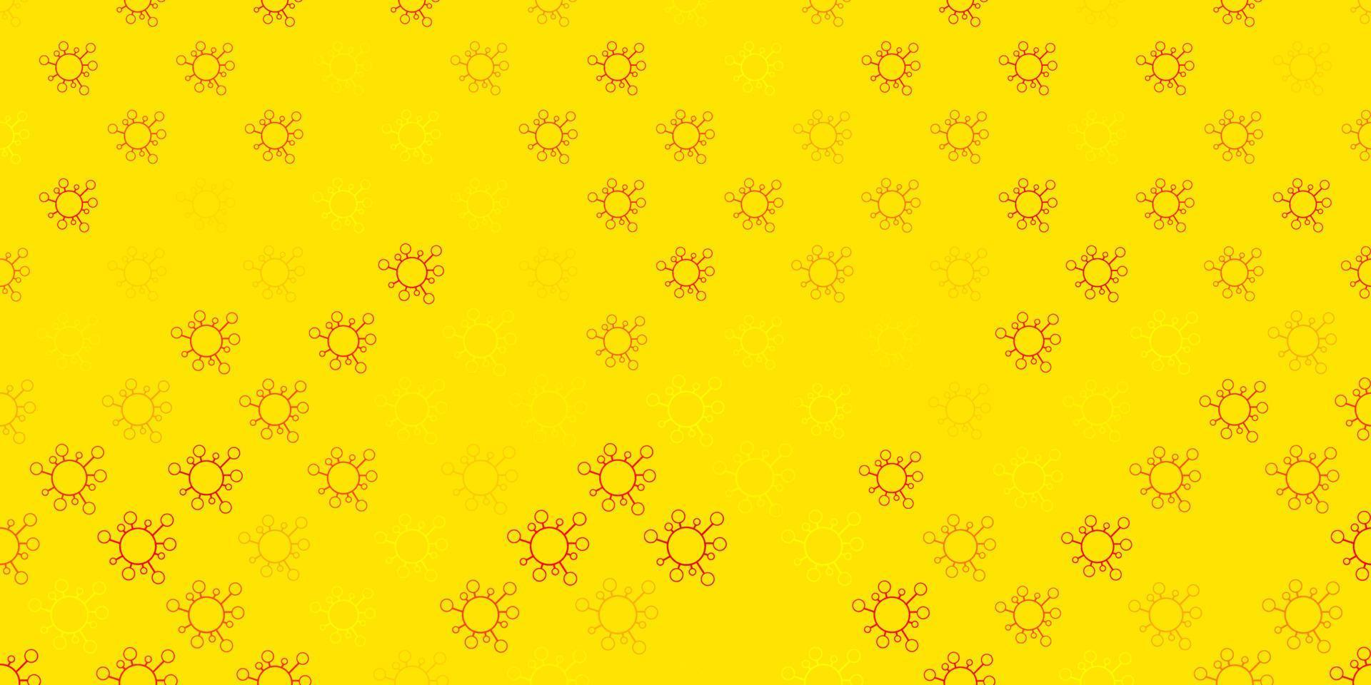 Dark orange vector texture with disease symbols.