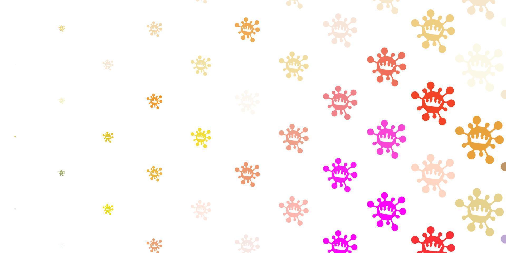 Light multicolor vector background with covid-19 symbols.