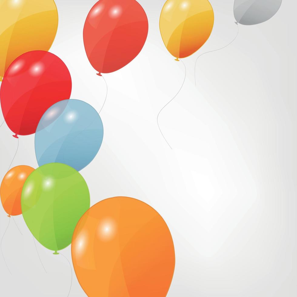 set of colored balloons, vector illustration. EPS 10.