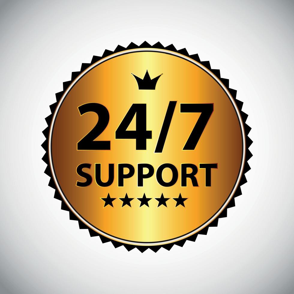 Vector 247 SUPPORT Sign, Label Template