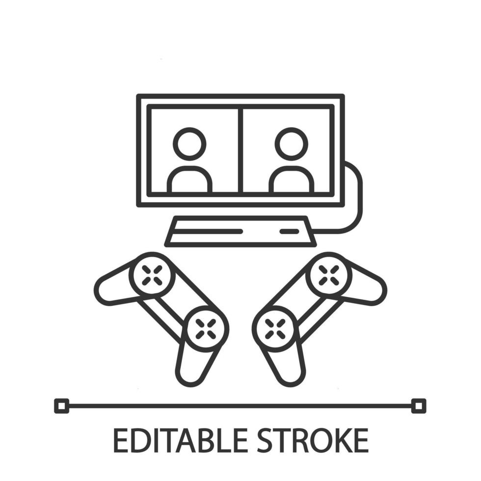 ícone linear de esports. jogos eletronicos. competição