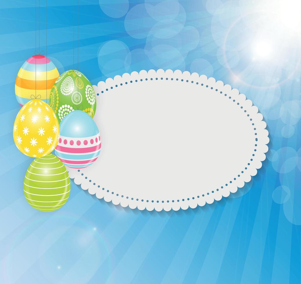 Beautiful Easter Egg Background Vector Illustration