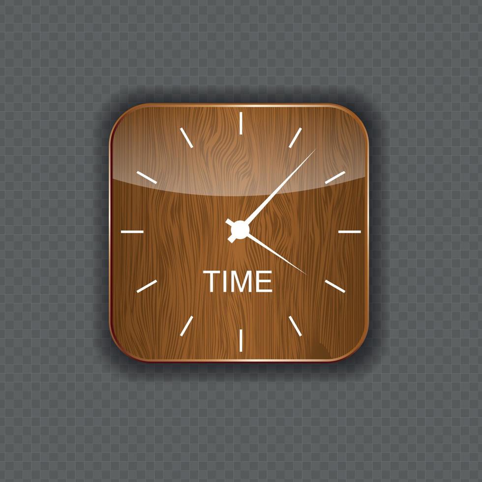 Watch wood application icons vector