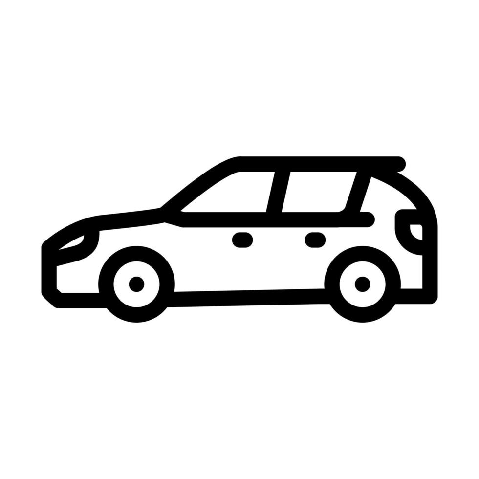 suv car type body line icon vector illustration