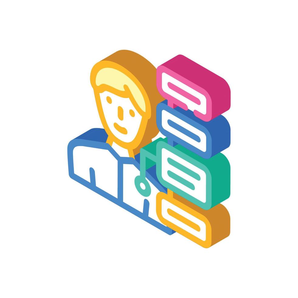 human qualities isometric icon vector illustration