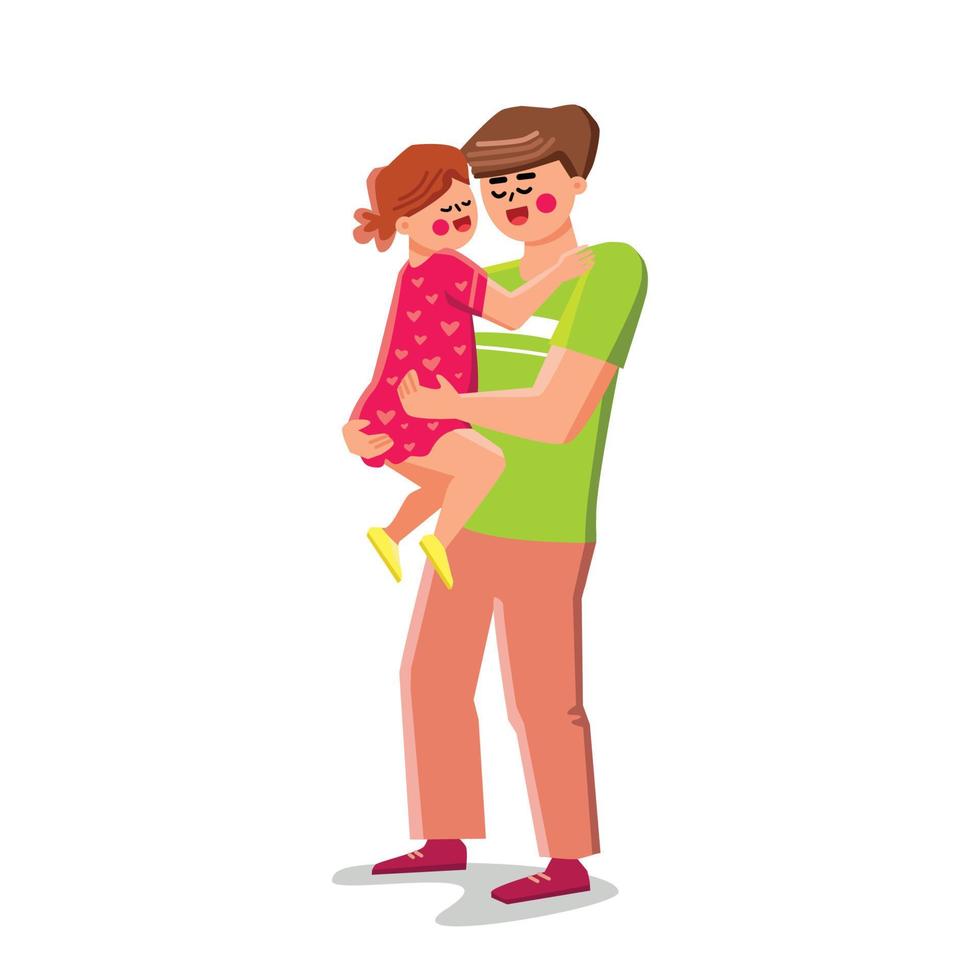 Baby And Father Embracing Togetherness Vector