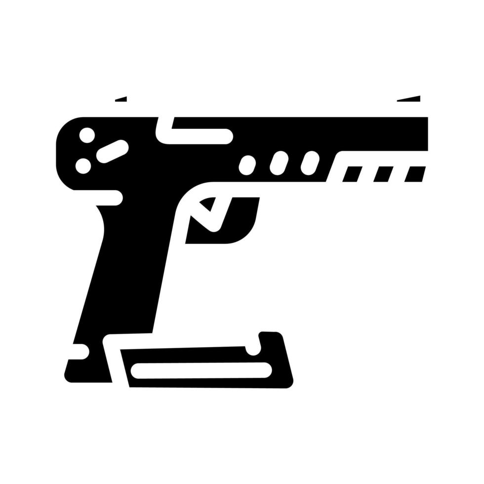 arma traumática protesta reunión glifo icono vector ilustración