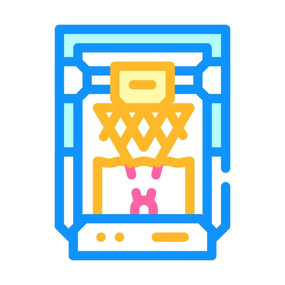 based on stereolithography 3d printer color icon vector illustration