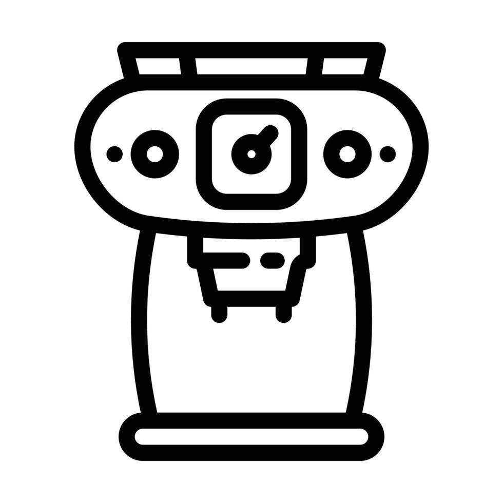 vintage coffee machine line icon vector illustration