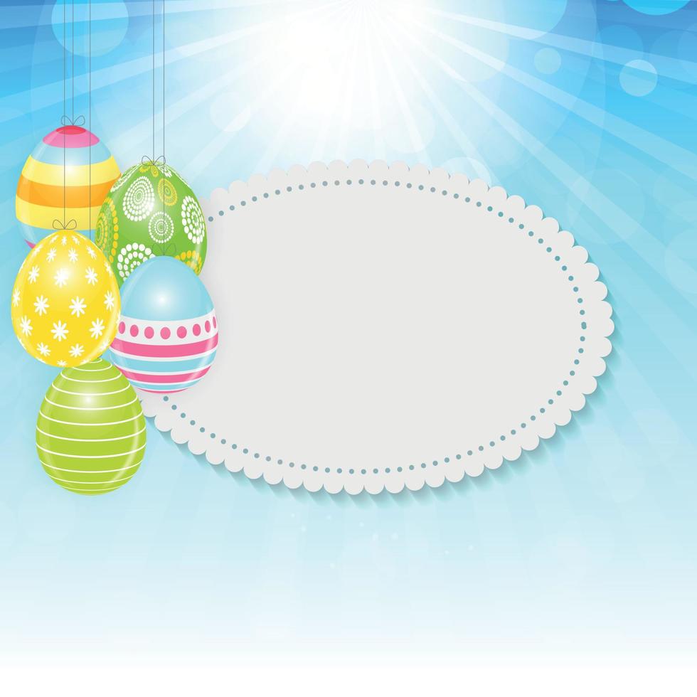 Beautiful Easter Egg Background Vector Illustration