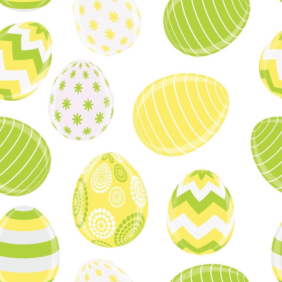 Beautiful Easter Egg Seamless Pattern Background Vector Illustration