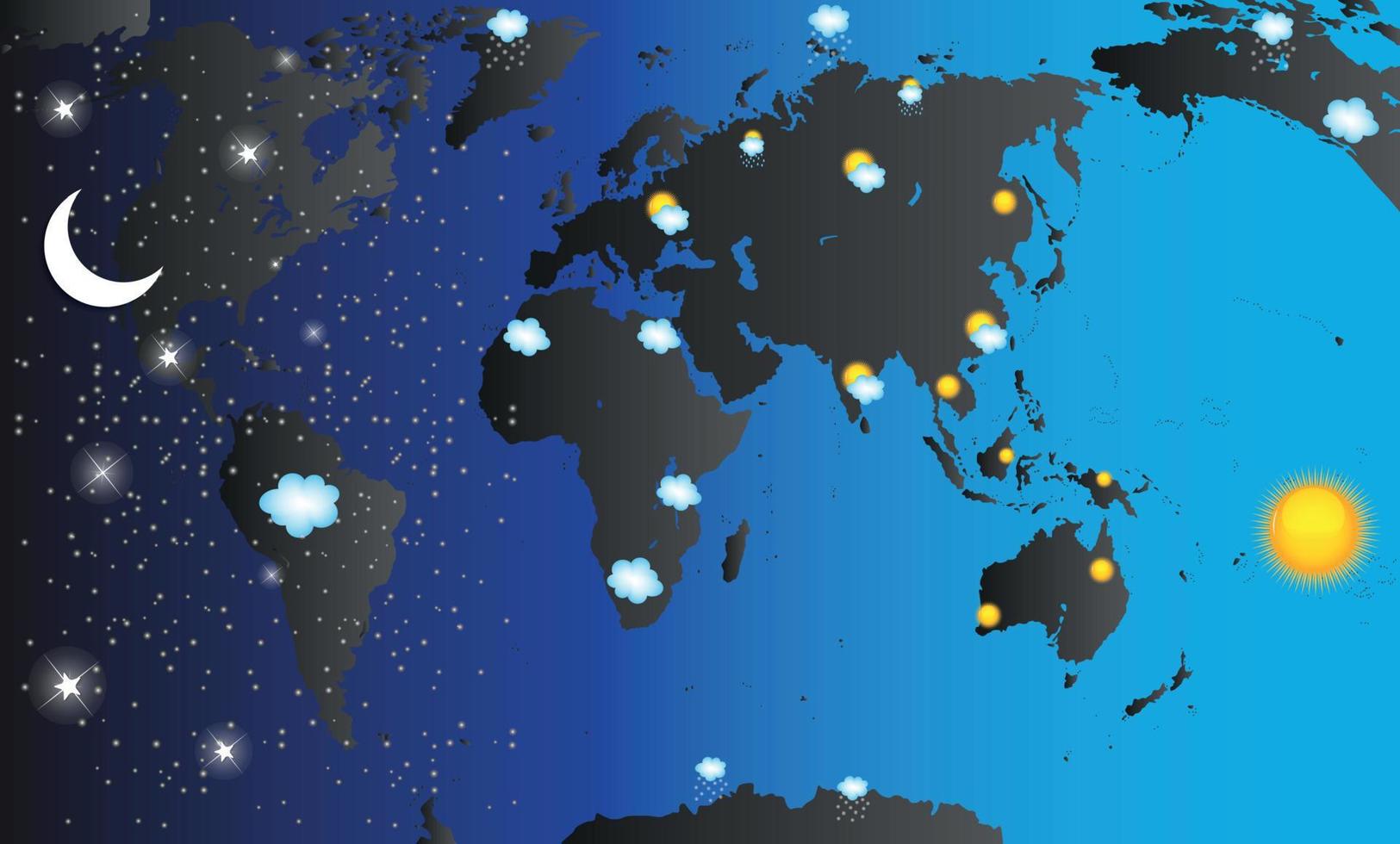 mapa del mundo. ilustración vectorial. vector