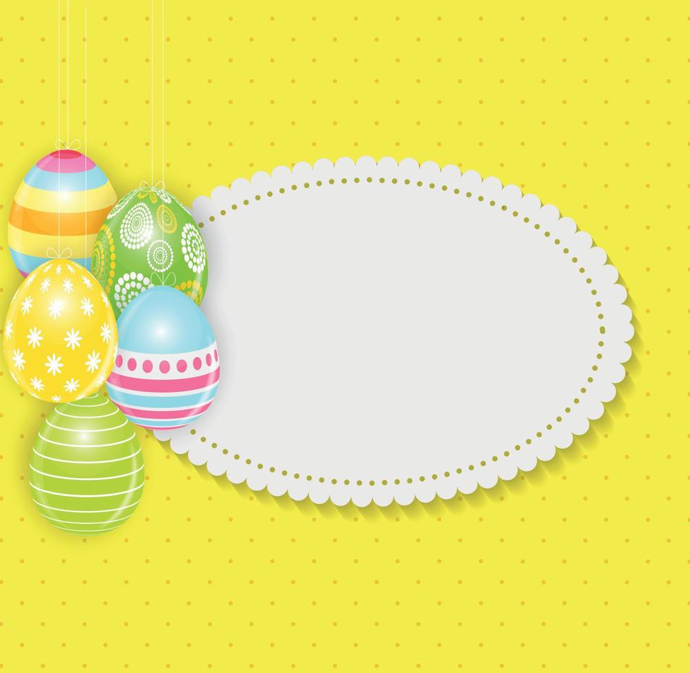 Beautiful Easter Egg Background Vector Illustration