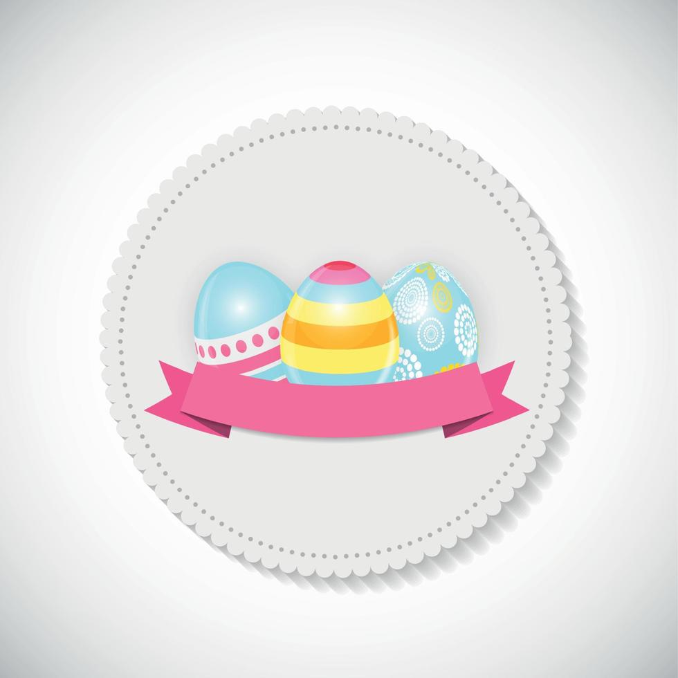 Beautiful Easter Egg Background Vector Illustration