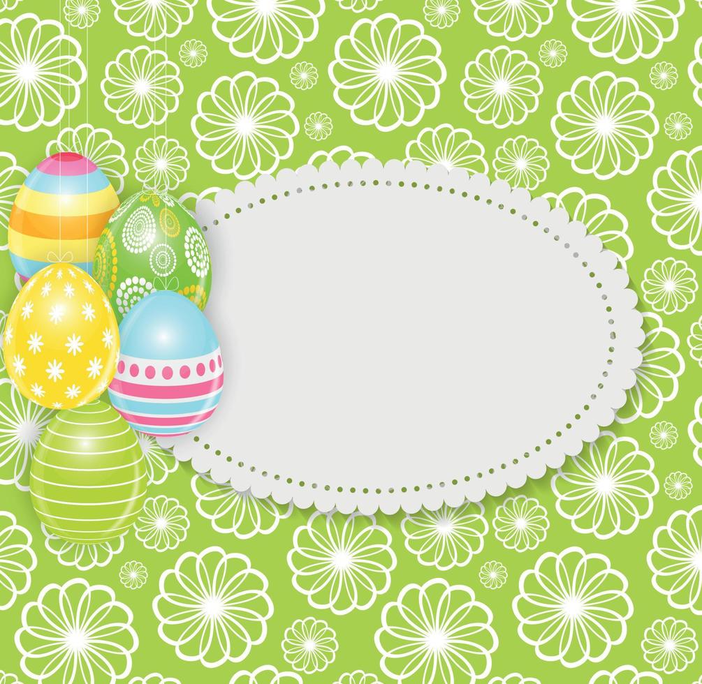 Beautiful Easter Egg Background Vector Illustration