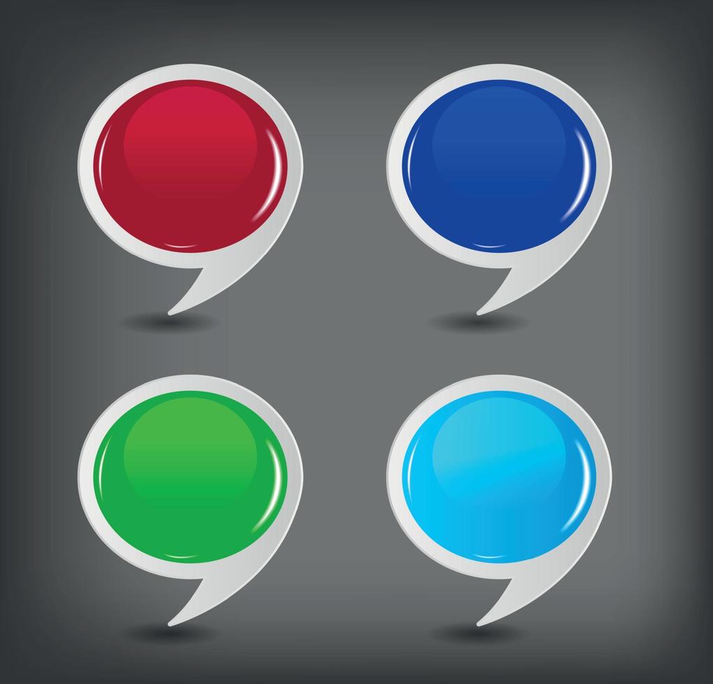Speech bubbles set vector illustration