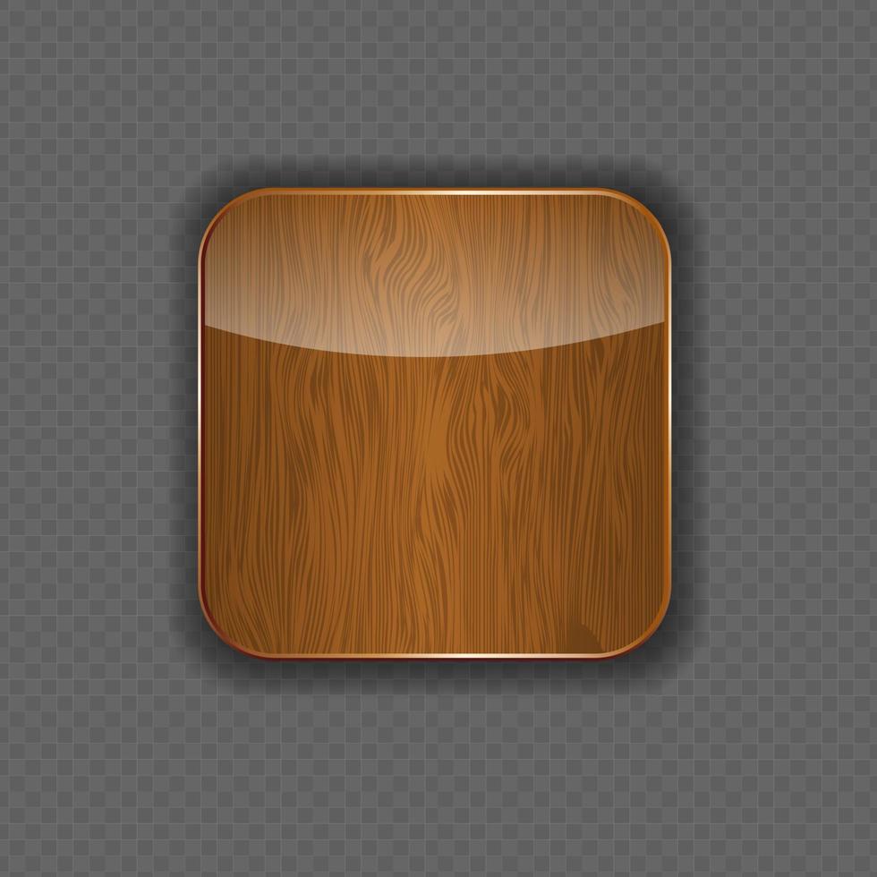 ilustración de vector de icono de aplicación de madera