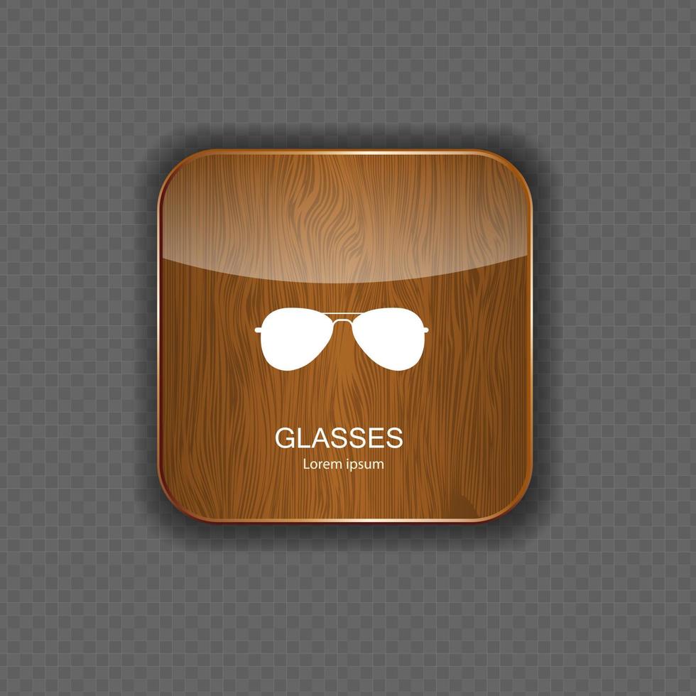 gafas, aplicación, iconos, vector, ilustración vector