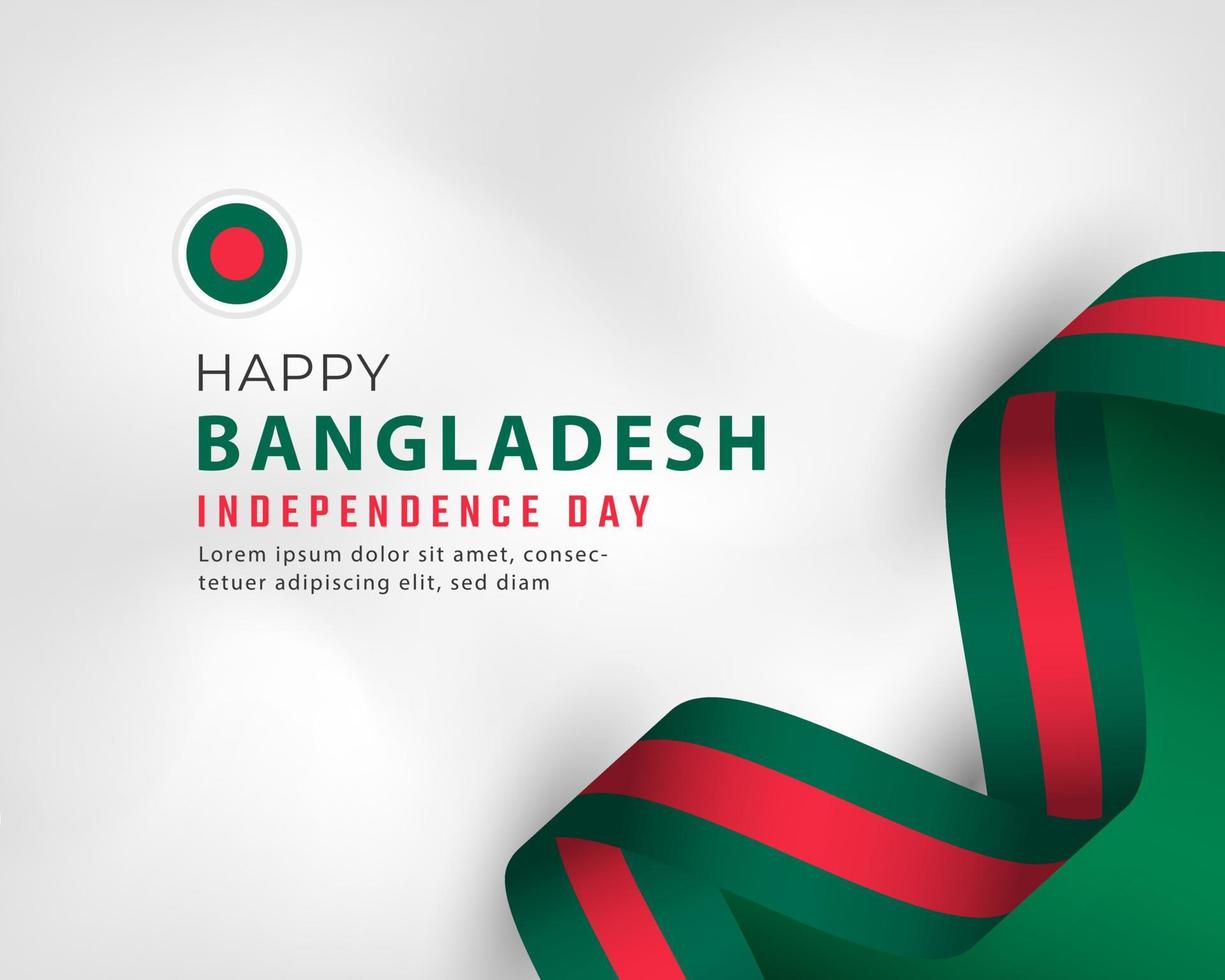 feliz día de la independencia de bangladesh 26 de marzo celebración ilustración de diseño vectorial. plantilla para poster, pancarta, publicidad, tarjeta de felicitación o elemento de diseño de impresión vector
