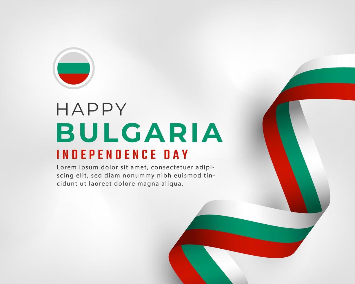 Happy Bulgaria Independence Day September 22th Celebration Vector Design Illustration. Template for Poster, Banner, Advertising, Greeting Card or Print Design Element