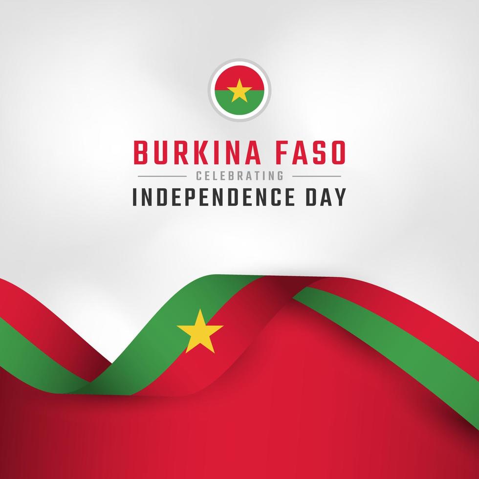 Happy Burkina Faso Independence Day August 5th Celebration Vector Design Illustration. Template for Poster, Banner, Advertising, Greeting Card or Print Design Element