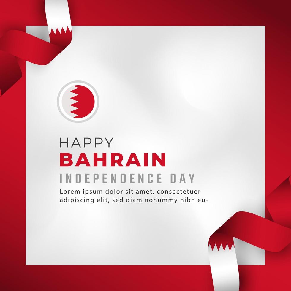 feliz día de la independencia de bahrein 16 de diciembre celebración ilustración de diseño vectorial. plantilla para poster, pancarta, publicidad, tarjeta de felicitación o elemento de diseño de impresión vector