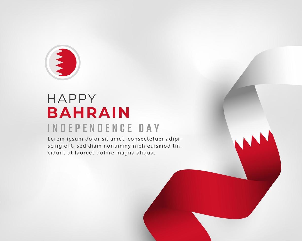 Happy Bahrain Independence Day December 16th Celebration Vector Design Illustration. Template for Poster, Banner, Advertising, Greeting Card or Print Design Element