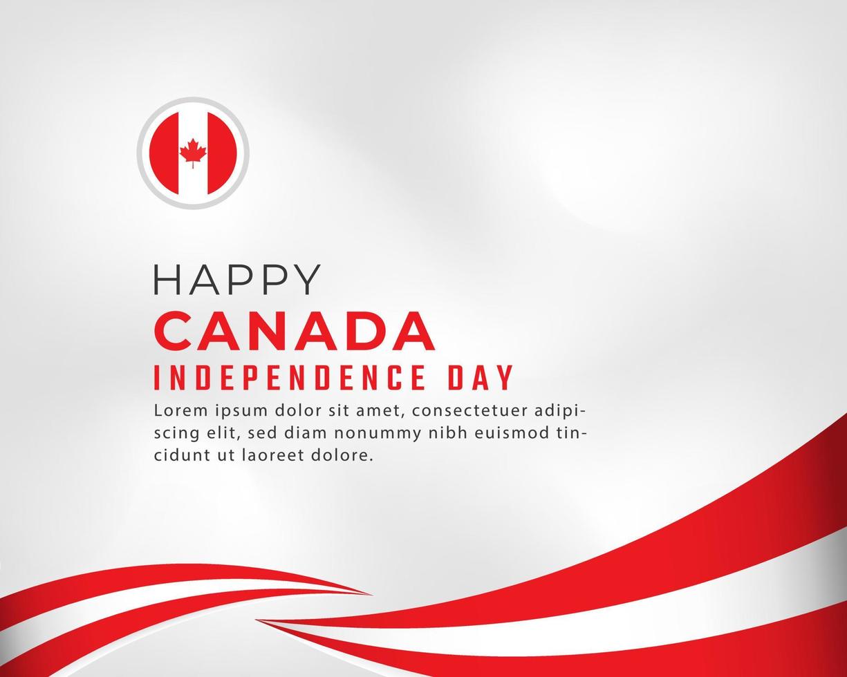 Happy Canada Independence Day July 1th Celebration Vector Design Illustration. Template for Poster, Banner, Advertising, Greeting Card or Print Design Element
