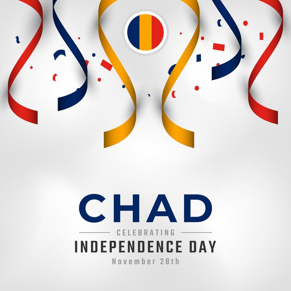 Happy Chad Independence Day November 28th Celebration Vector Design