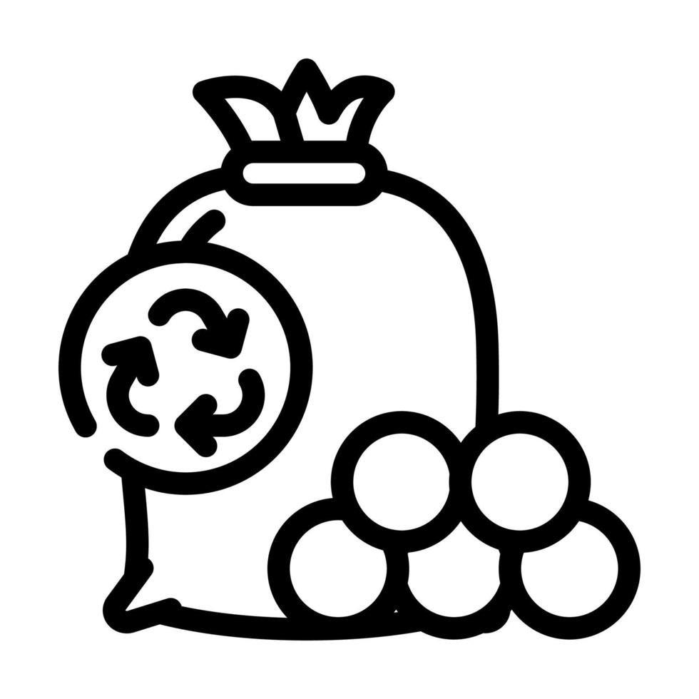 drying balls zero waste line icon vector illustration