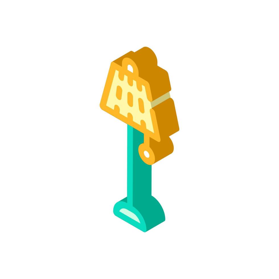 lámpara de pie vintage icono isométrico ilustración vectorial vector