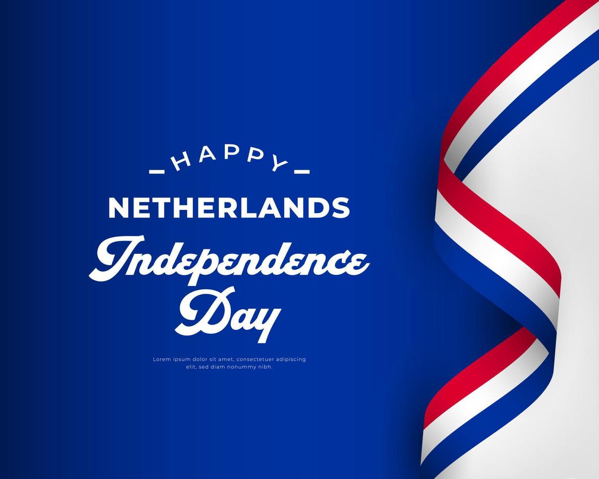 Happy Netherlands Independence Day July 26th Celebration Vector Design Illustration. Template for Poster, Banner, Advertising, Greeting Card or Print Design Element