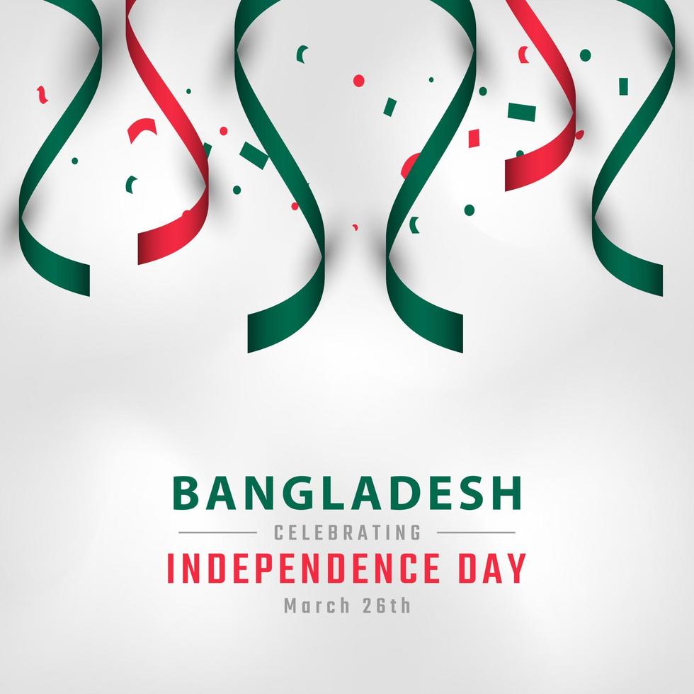 Happy Bangladesh Independence Day March 26th Celebration Vector Design Illustration. Template for Poster, Banner, Advertising, Greeting Card or Print Design Element