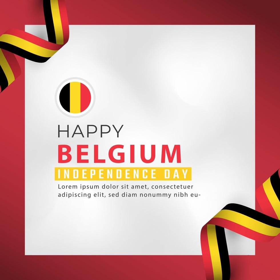 feliz día de la independencia de bélgica 21 de julio celebración vector diseño ilustración. plantilla para poster, pancarta, publicidad, tarjeta de felicitación o elemento de diseño de impresión