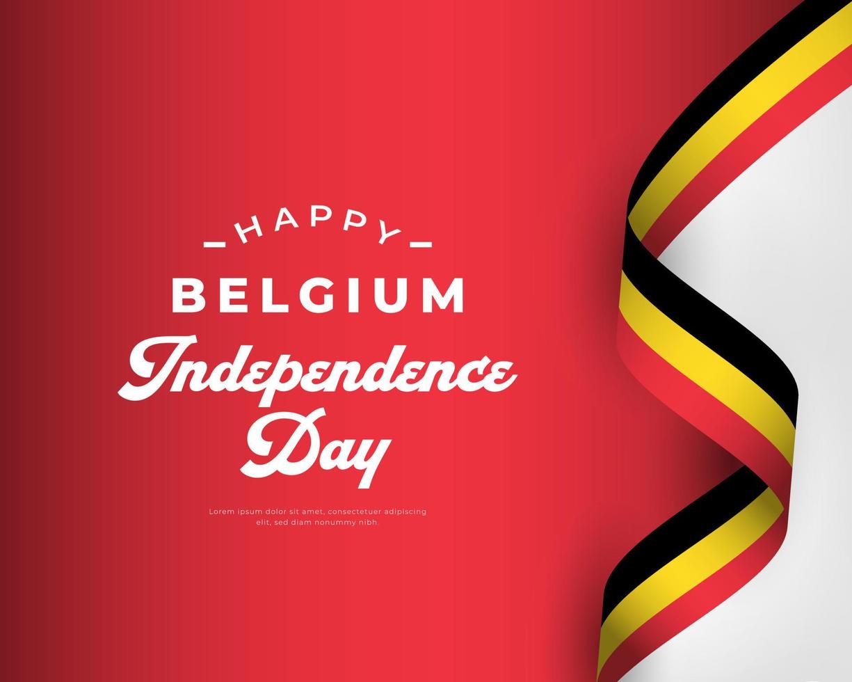 feliz día de la independencia de bélgica 21 de julio celebración vector diseño ilustración. plantilla para poster, pancarta, publicidad, tarjeta de felicitación o elemento de diseño de impresión