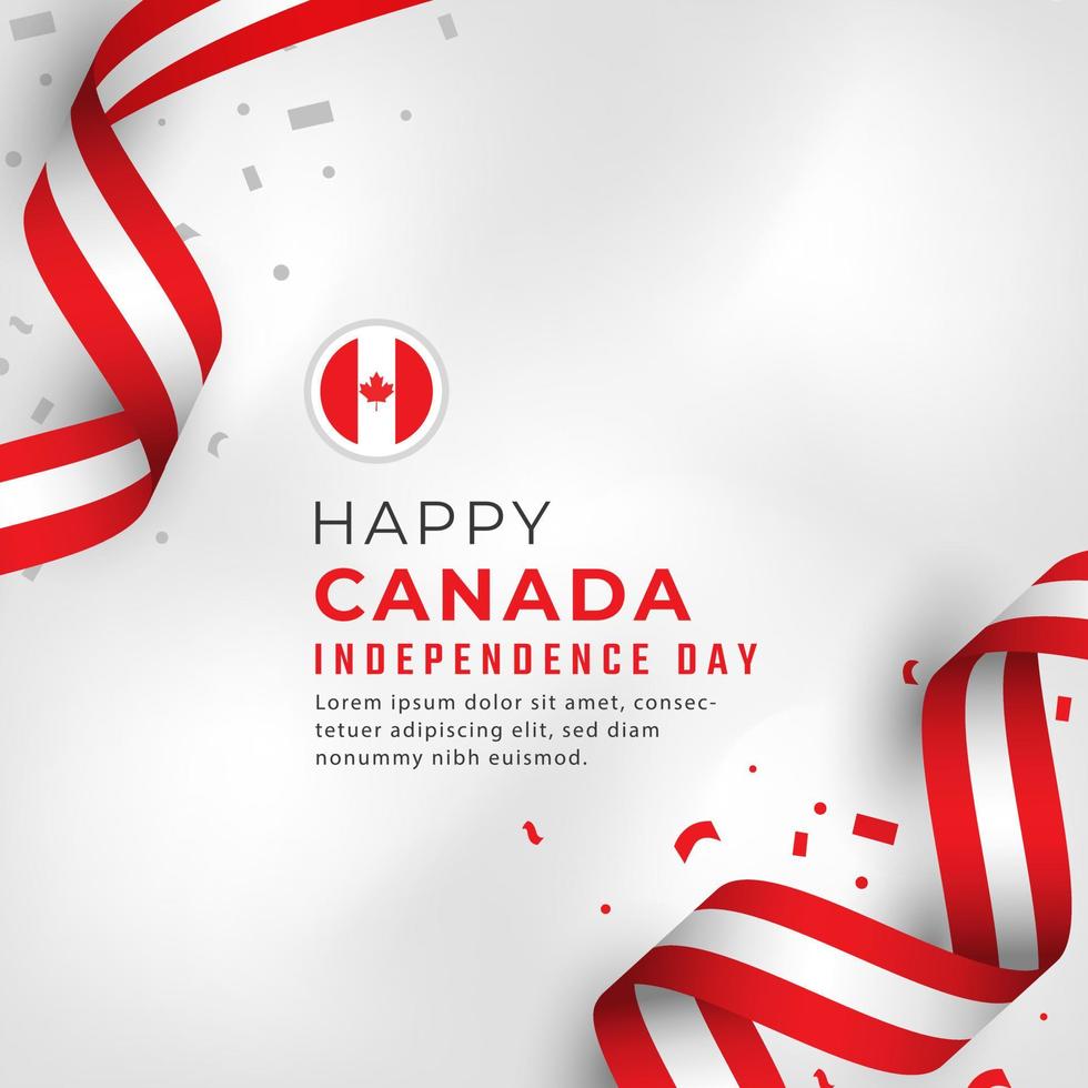 Happy Canada Independence Day July 1th Celebration Vector Design Illustration. Template for Poster, Banner, Advertising, Greeting Card or Print Design Element