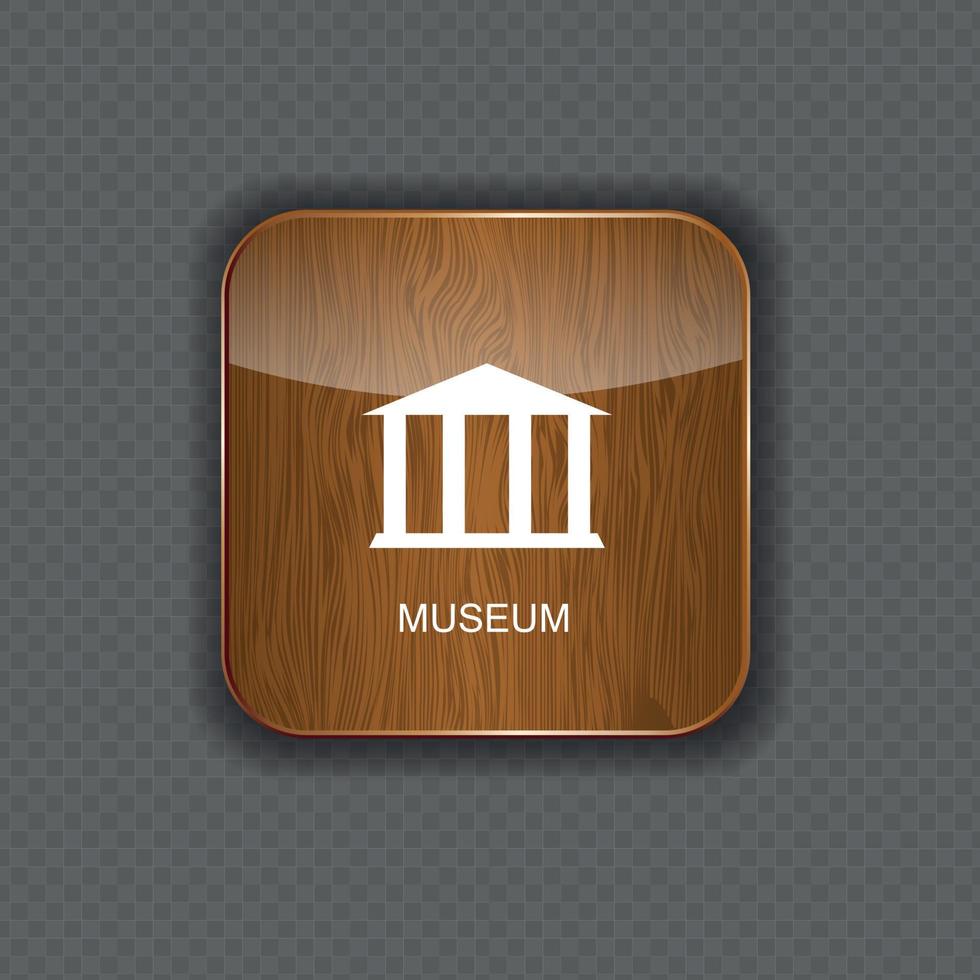 Museum application icons vector illustration