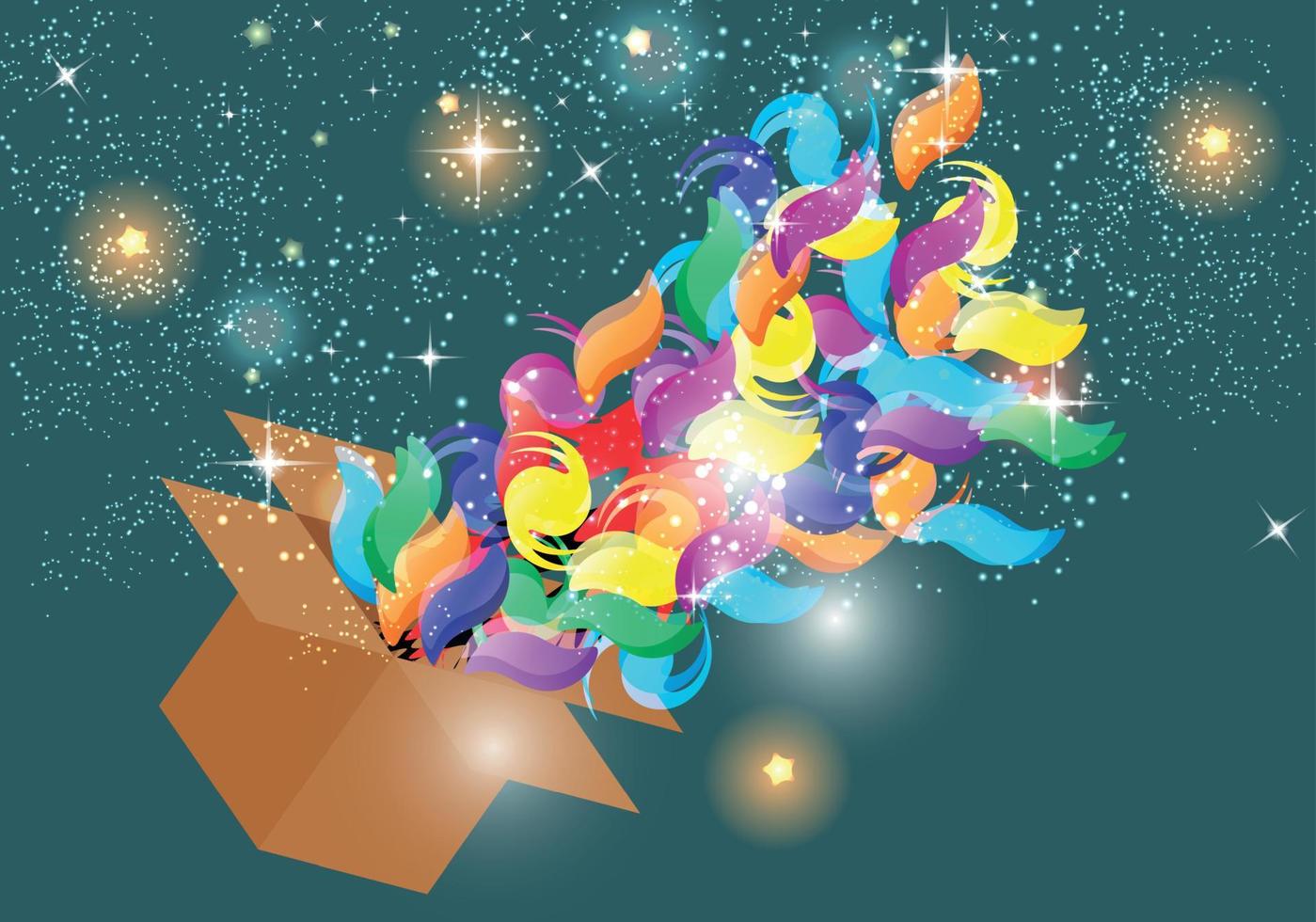 Christmas Glossy Star Background Vector Illustration