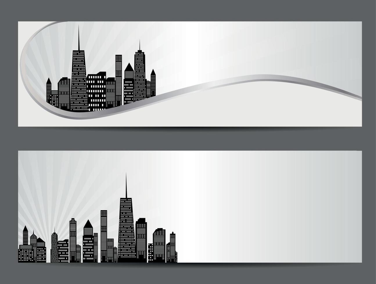 vector illustration of cities silhouette