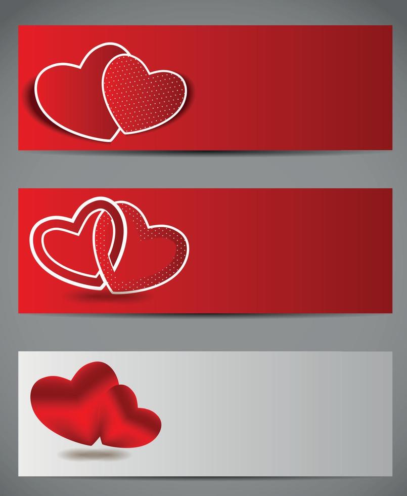 Happy Valentines Day card with heart. Vector illustration