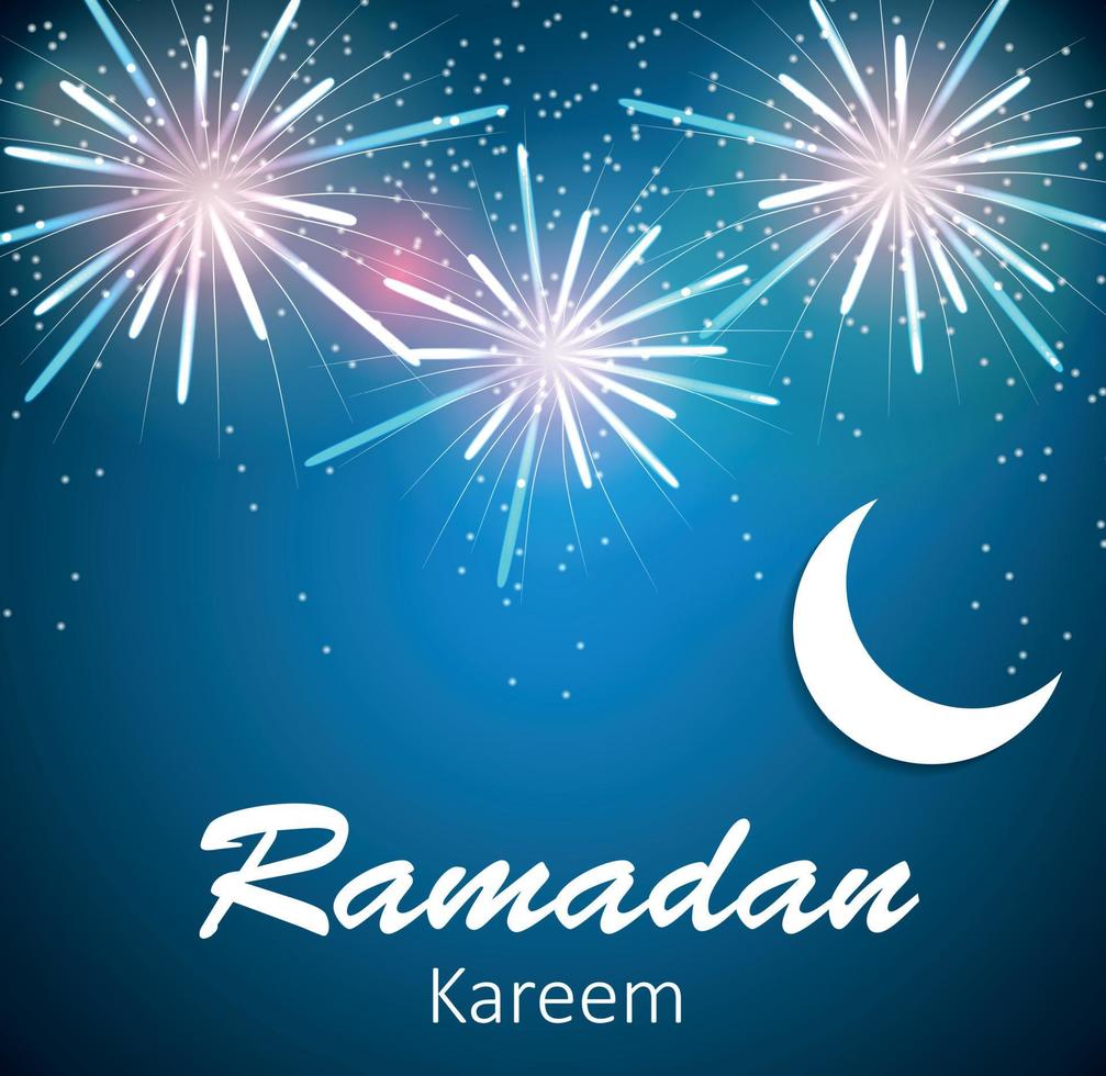 Moon Background for Muslim Community Festival Vector Illustration