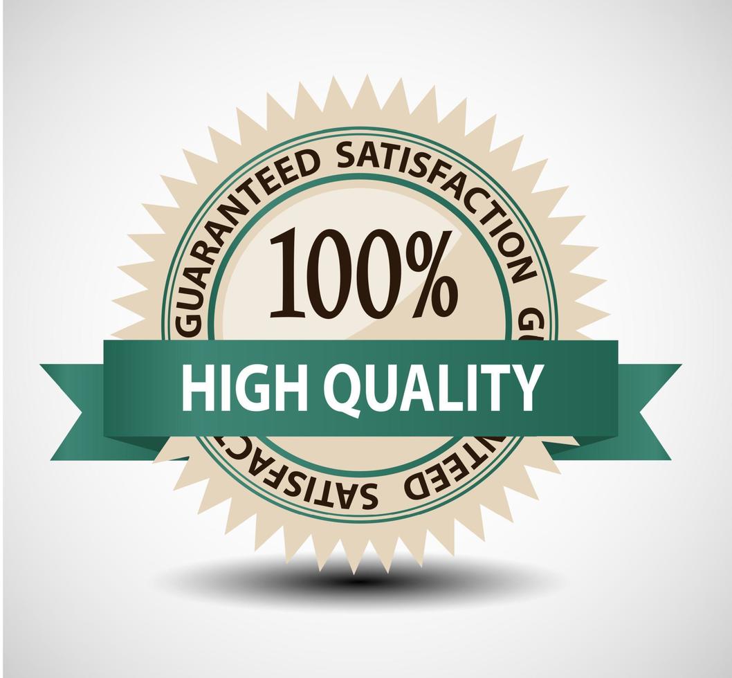 Satisfaction guaranteed label vector illustration