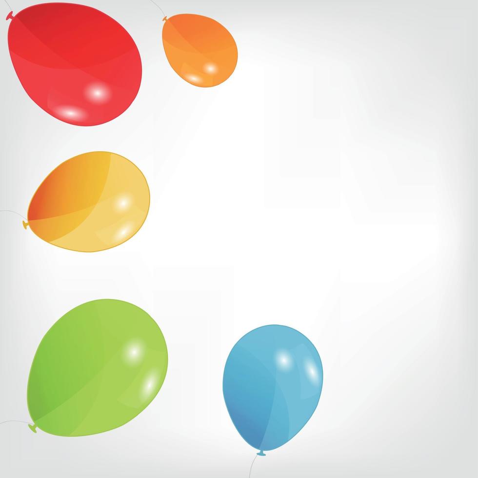 set of colored balloons, vector illustration. EPS 10.