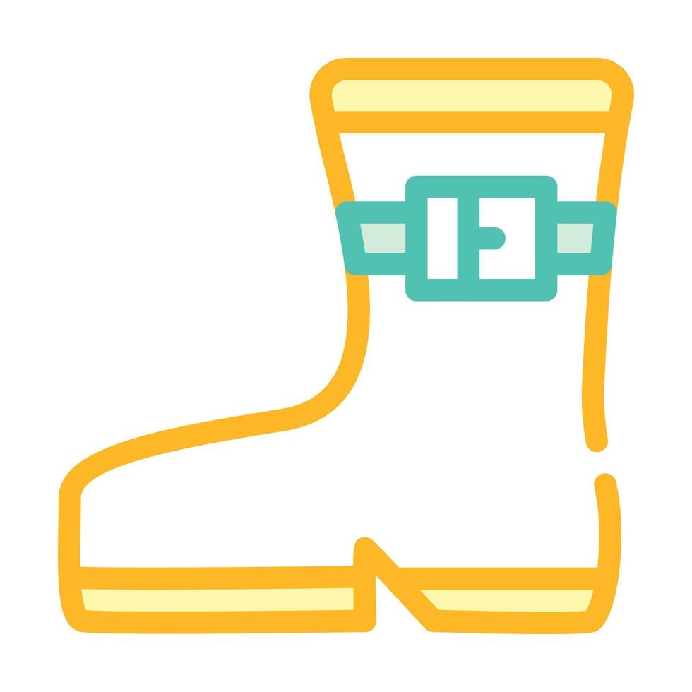 autumn shoe color icon vector color illustration