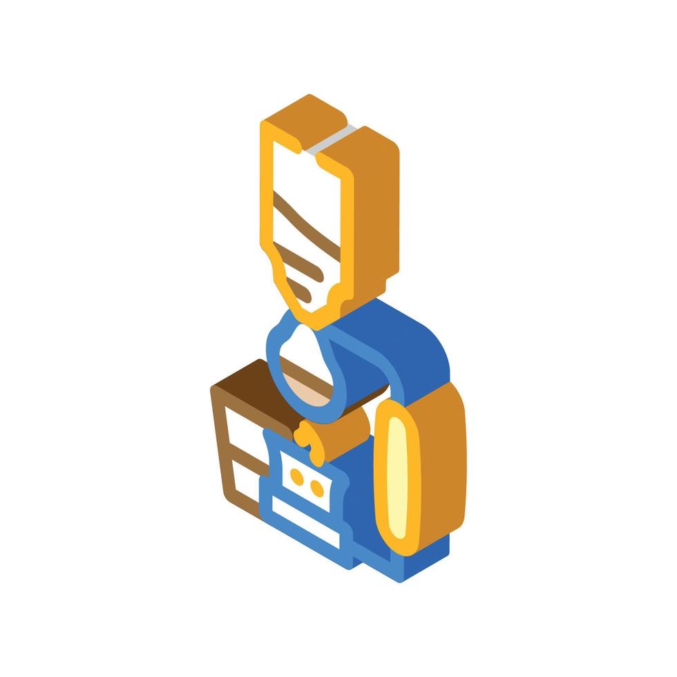japanese style coffee machine isometric icon vector illustration