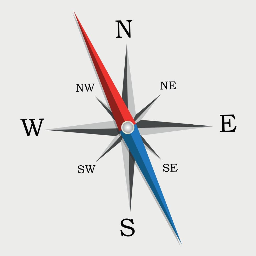 Compass. Vector Illustration.