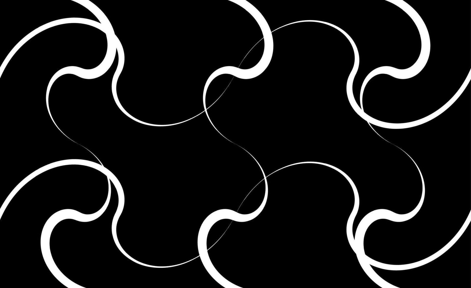 Seamless Pattern. Black and White Abstract Psychedelic Art Background. Vector Illustration.