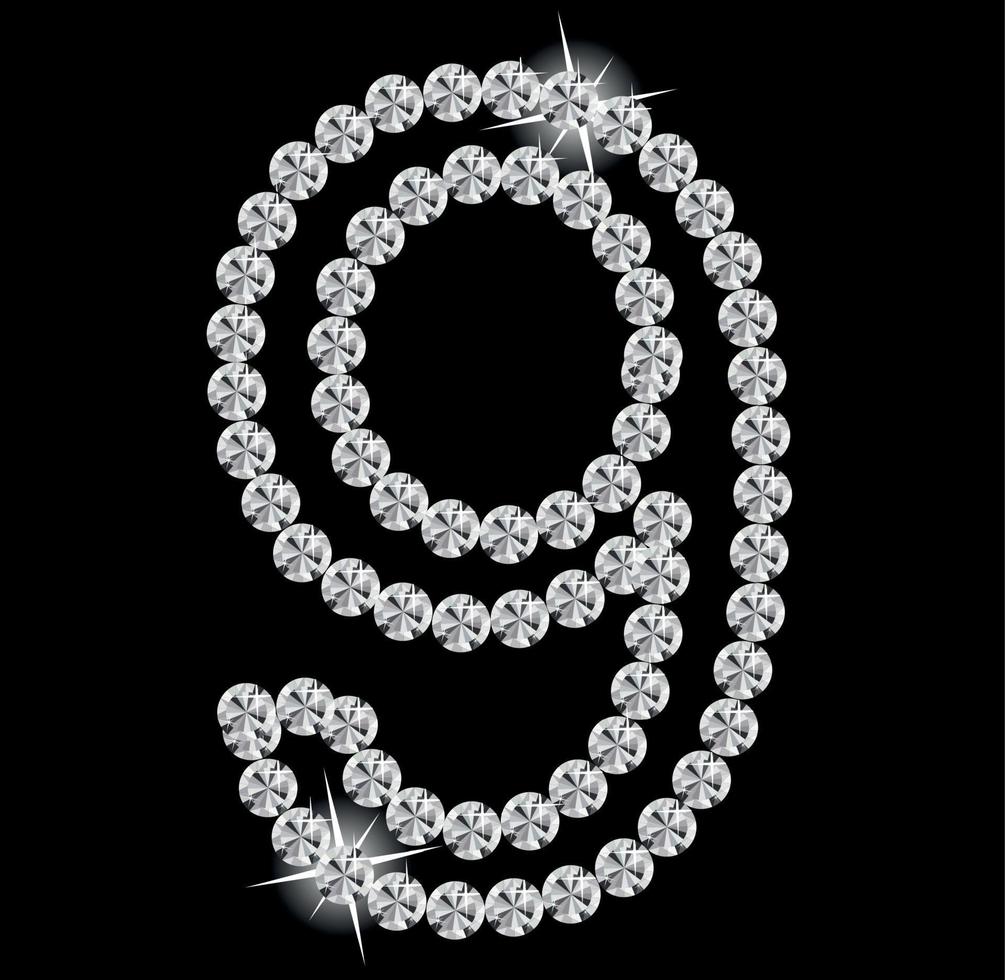 Diamond Alphabet vector illustration